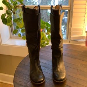 Frye Paige Tall Riding Boot. Black leather. Size 9.5.